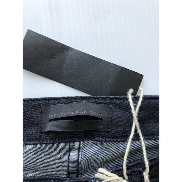 Diesel Black Gold  Dark Navy Ceress Leather Jeans - Picture 7 of 12